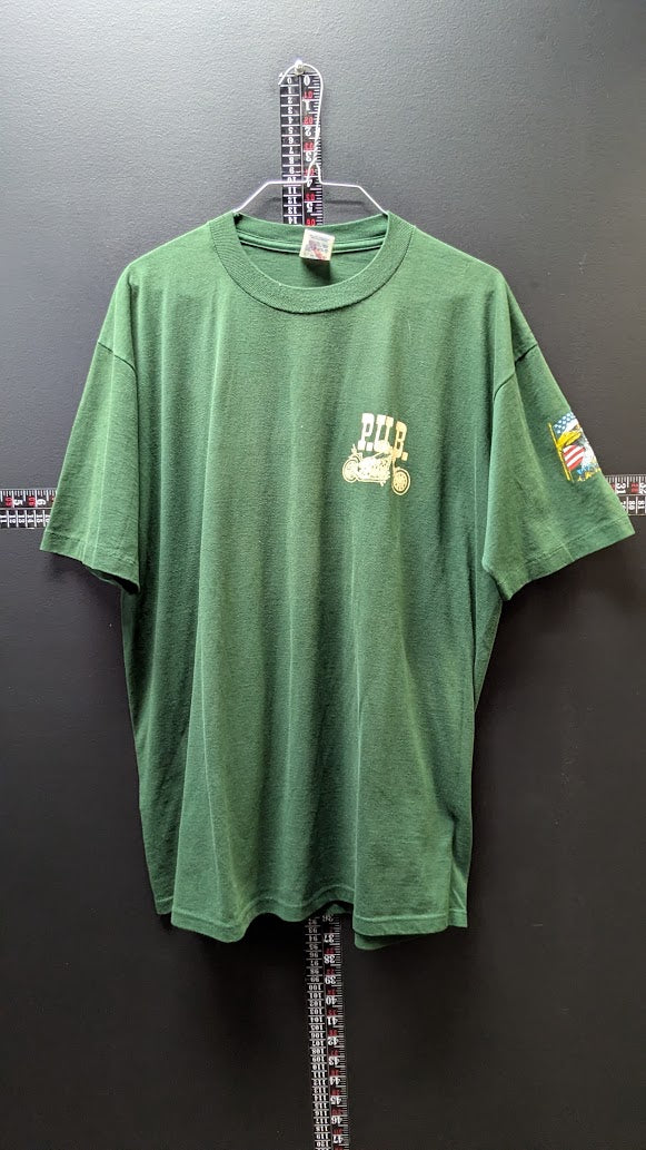 Vintage 90s P.U.B. Motorcycle T-Shirt Men’s XL Moline Ohio USA Made Biker Tee
