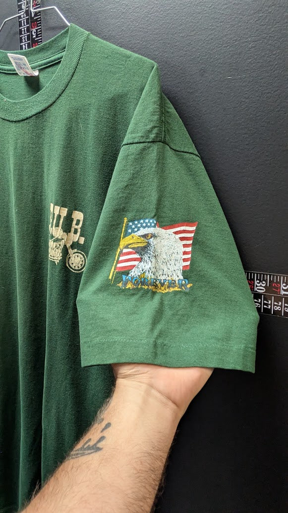 Vintage 90s P.U.B. Motorcycle T-Shirt Men’s XL Moline Ohio USA Made Biker Tee