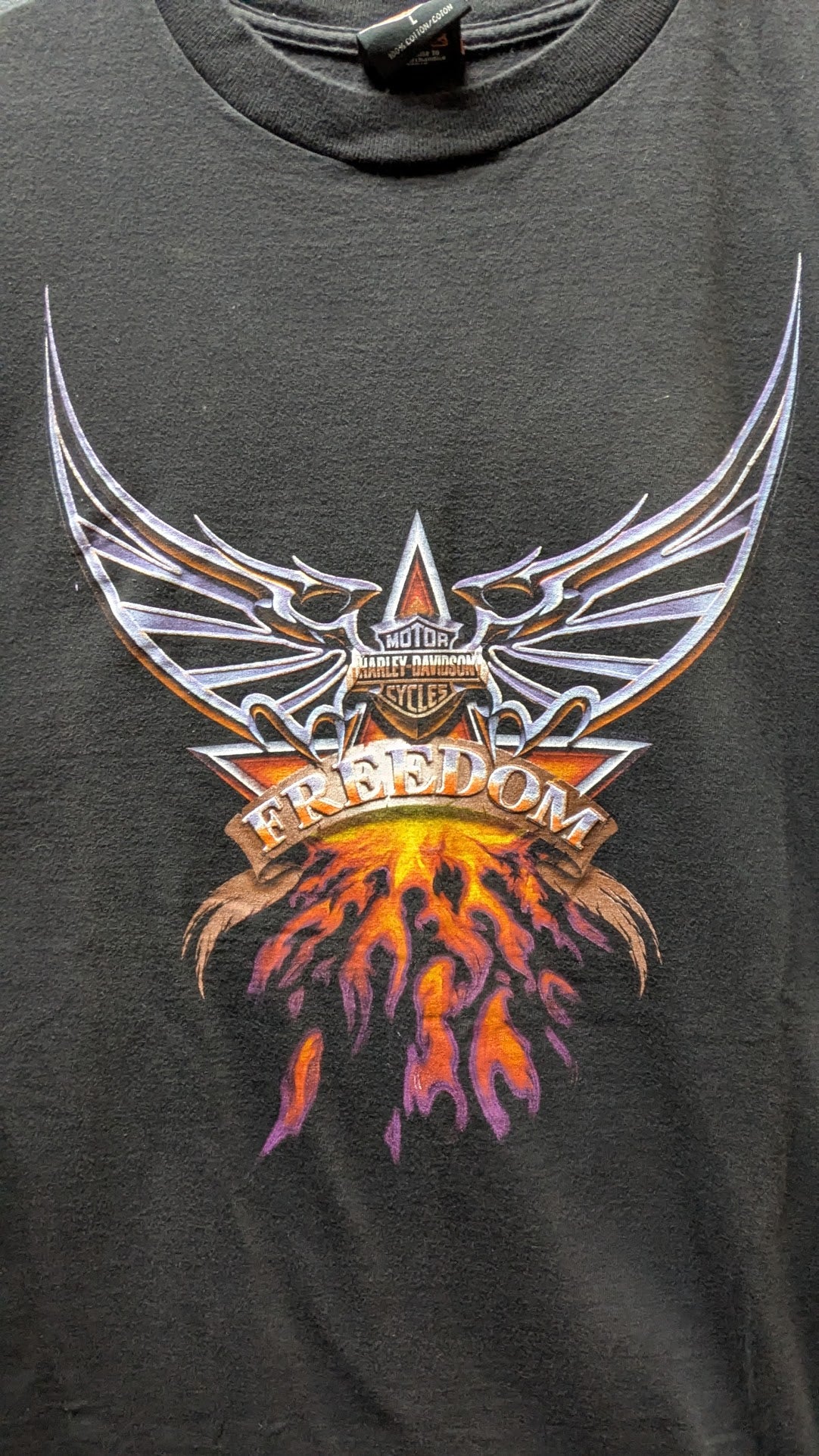 Vintage 2000 Harley-Davidson T-Shirt Men’s L Mid Ohio Springfield OH Closed Dealer