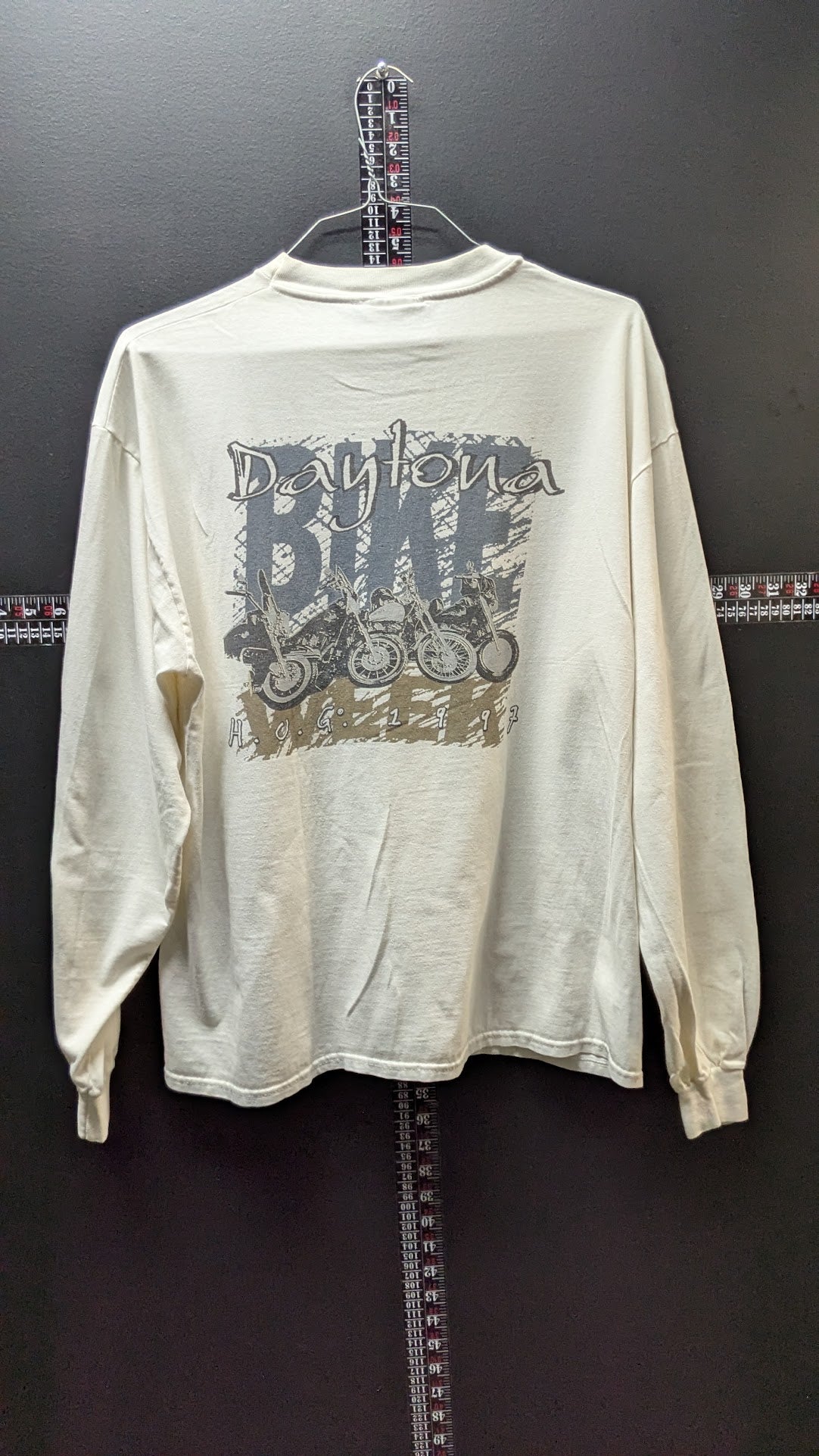 Vintage 1997 Daytona Bike Week HOG Harley Style Long Sleeve T-Shirt XL Hanes