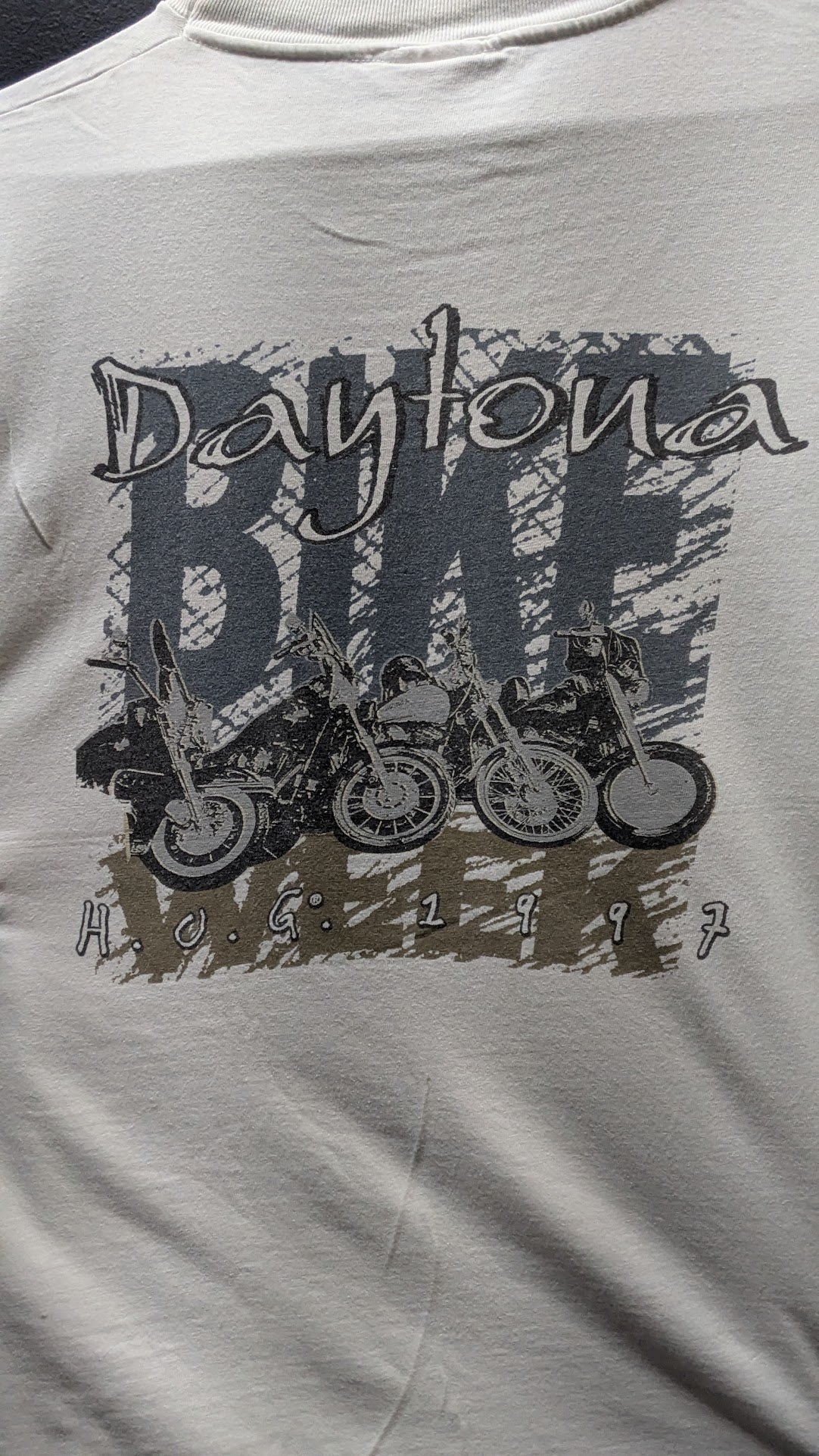 Vintage 1997 Daytona Bike Week HOG Harley Style Long Sleeve T-Shirt XL Hanes