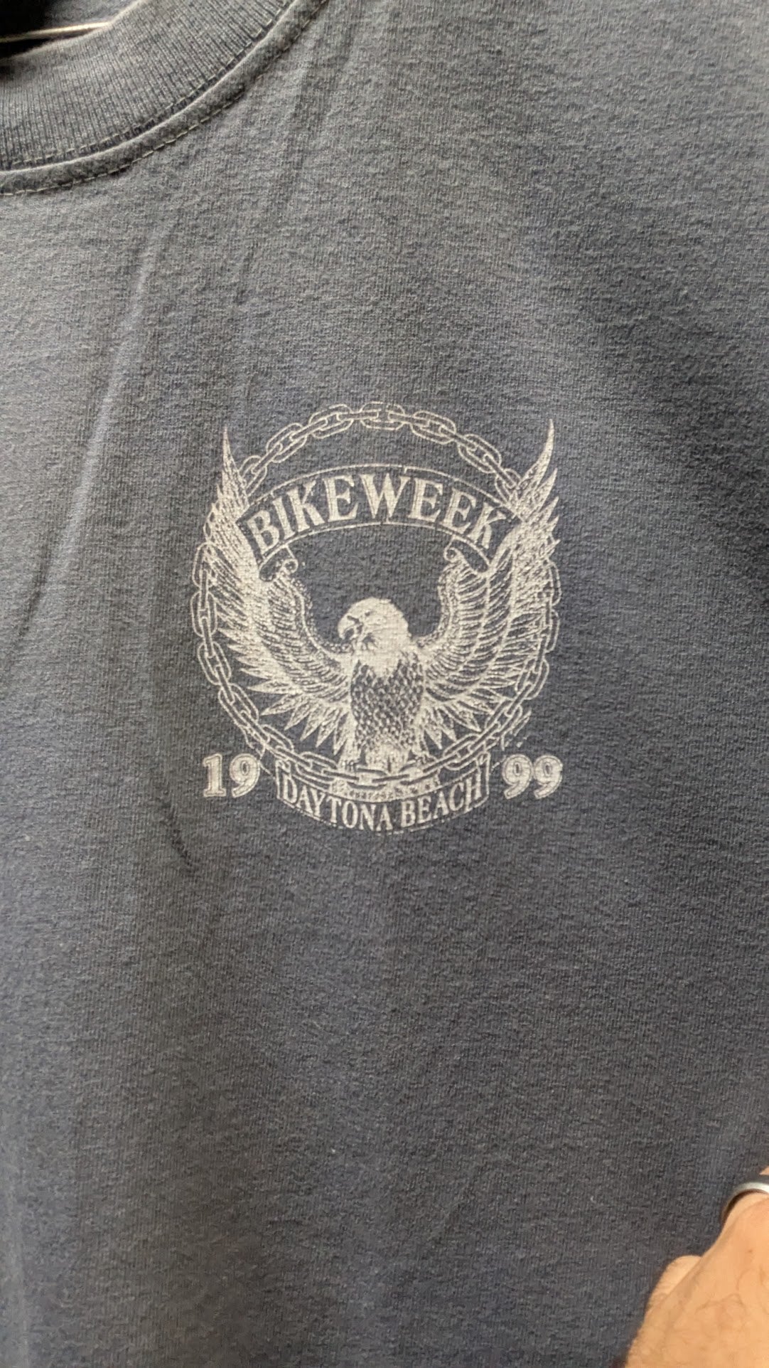 Vintage 1999 Daytona Bike Week T-Shirt Men’s L Cherokee Pride USA Made Eagle