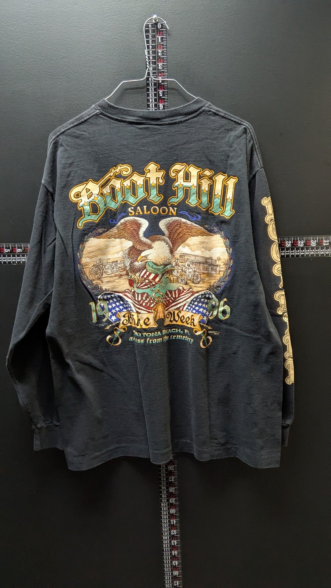 Vintage 1996 Boot Hill Saloon Bike Week Daytona Beach Long Sleeve Shirt XL