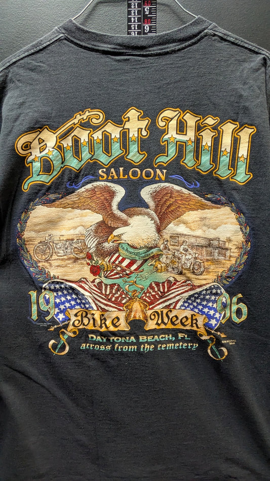 Vintage 1996 Boot Hill Saloon Bike Week Daytona Beach Long Sleeve Shirt XL