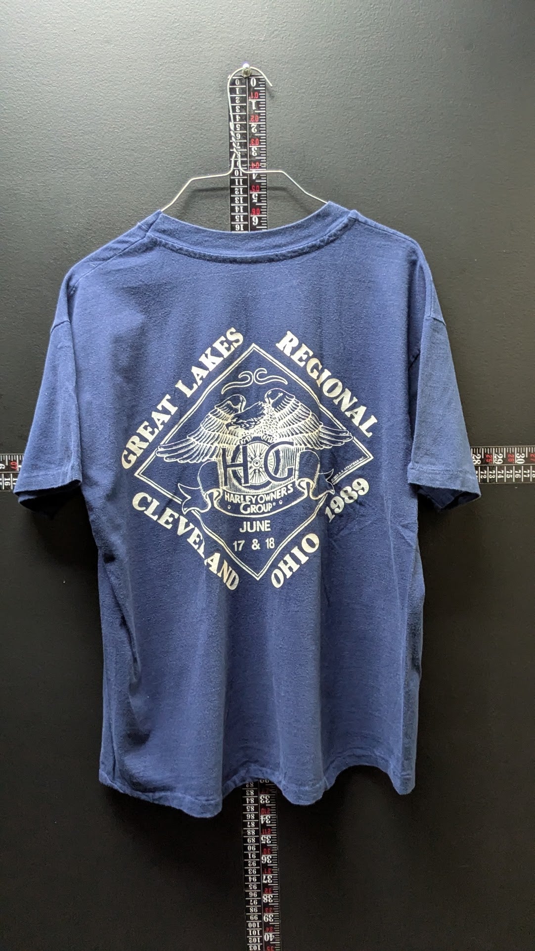 Vintage 1989 Harley-Davidson Great Lakes Rally HOG T-Shirt Men’s Large Cleveland Ohio