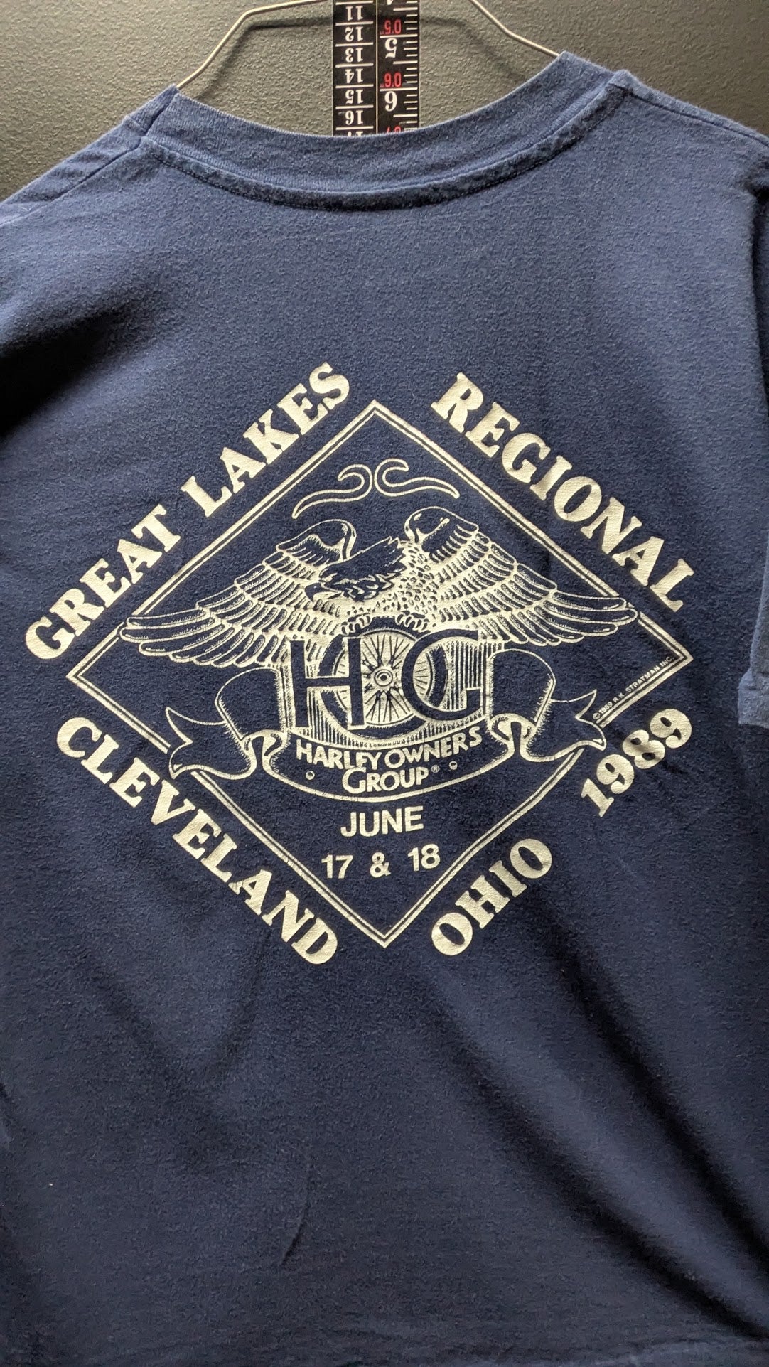 Vintage 1989 Harley-Davidson Great Lakes Rally HOG T-Shirt Men’s Large Cleveland Ohio