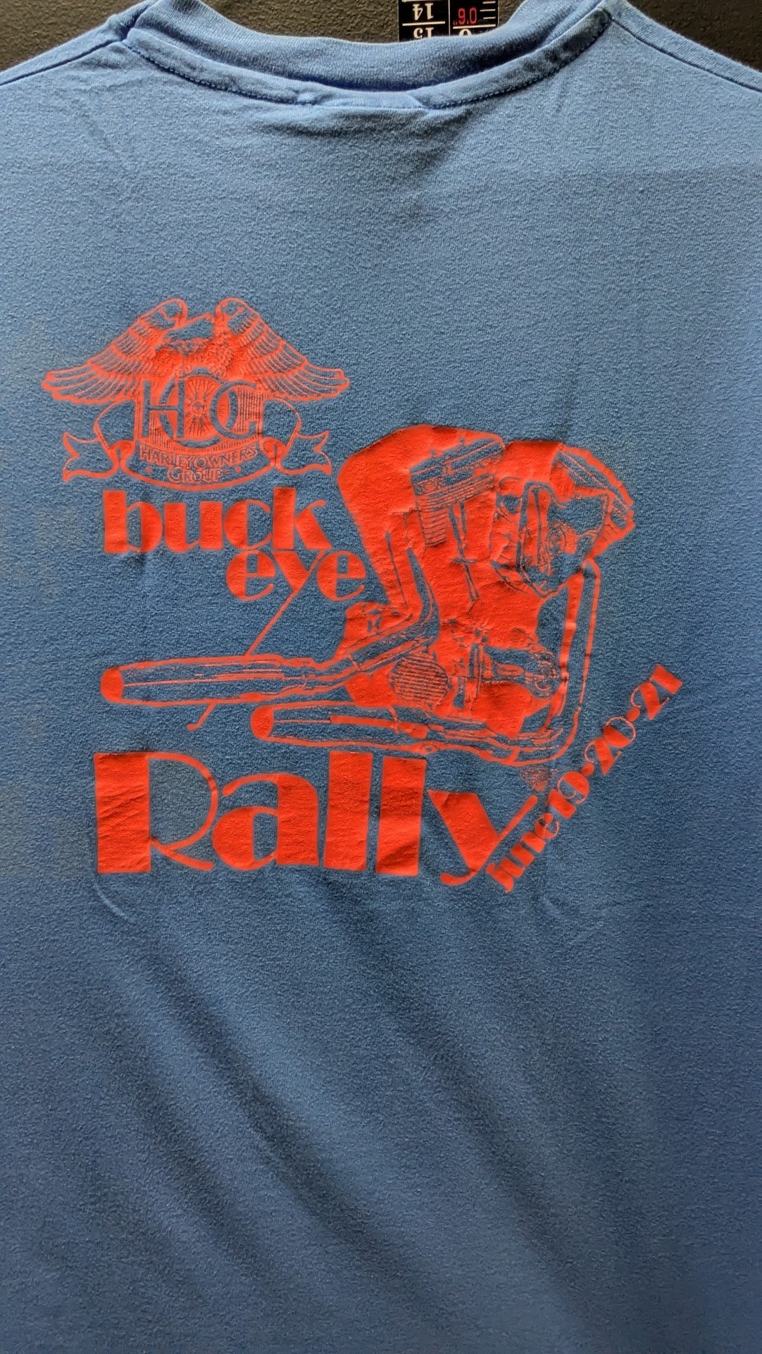 Vintage 1992 Harley-Davidson HOG Buckeye Rally T-Shirt XL Marietta Ohio