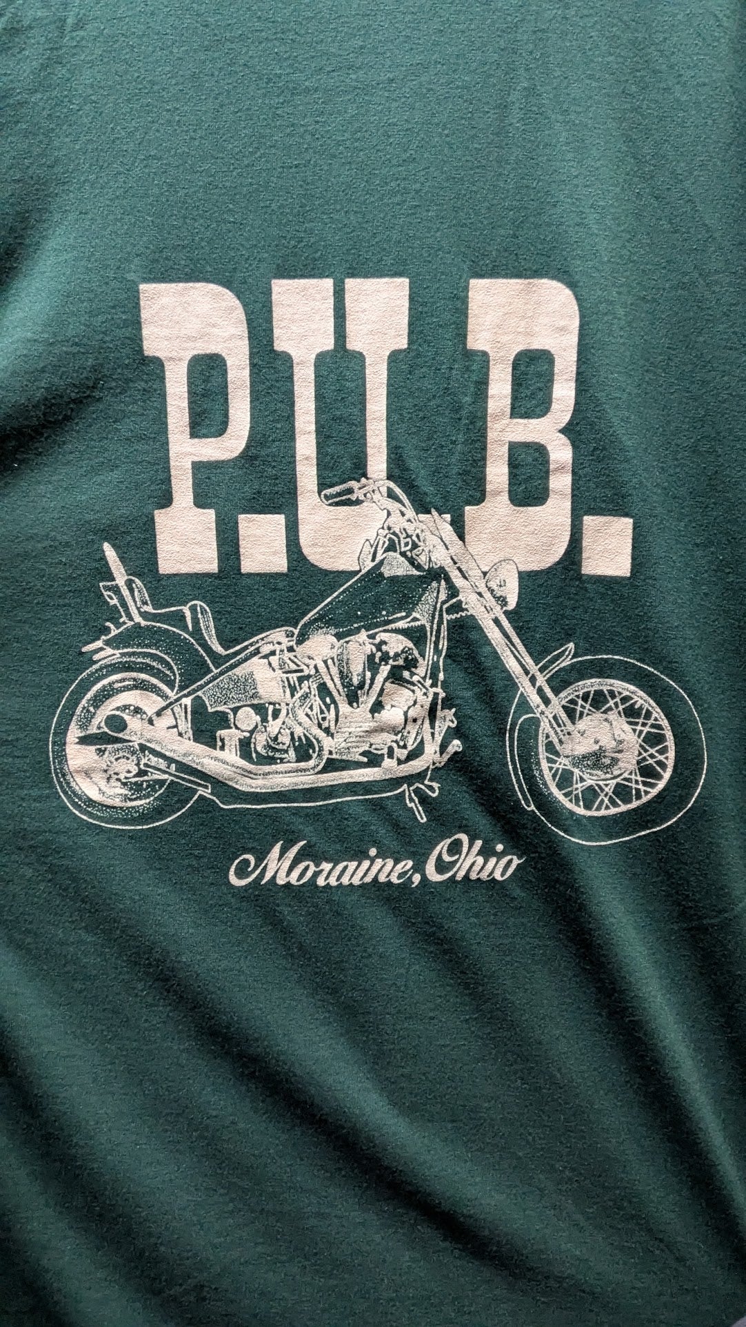 Vintage 90s P.U.B. Motorcycle T-Shirt Large Moline Ohio USA Made Biker Tee