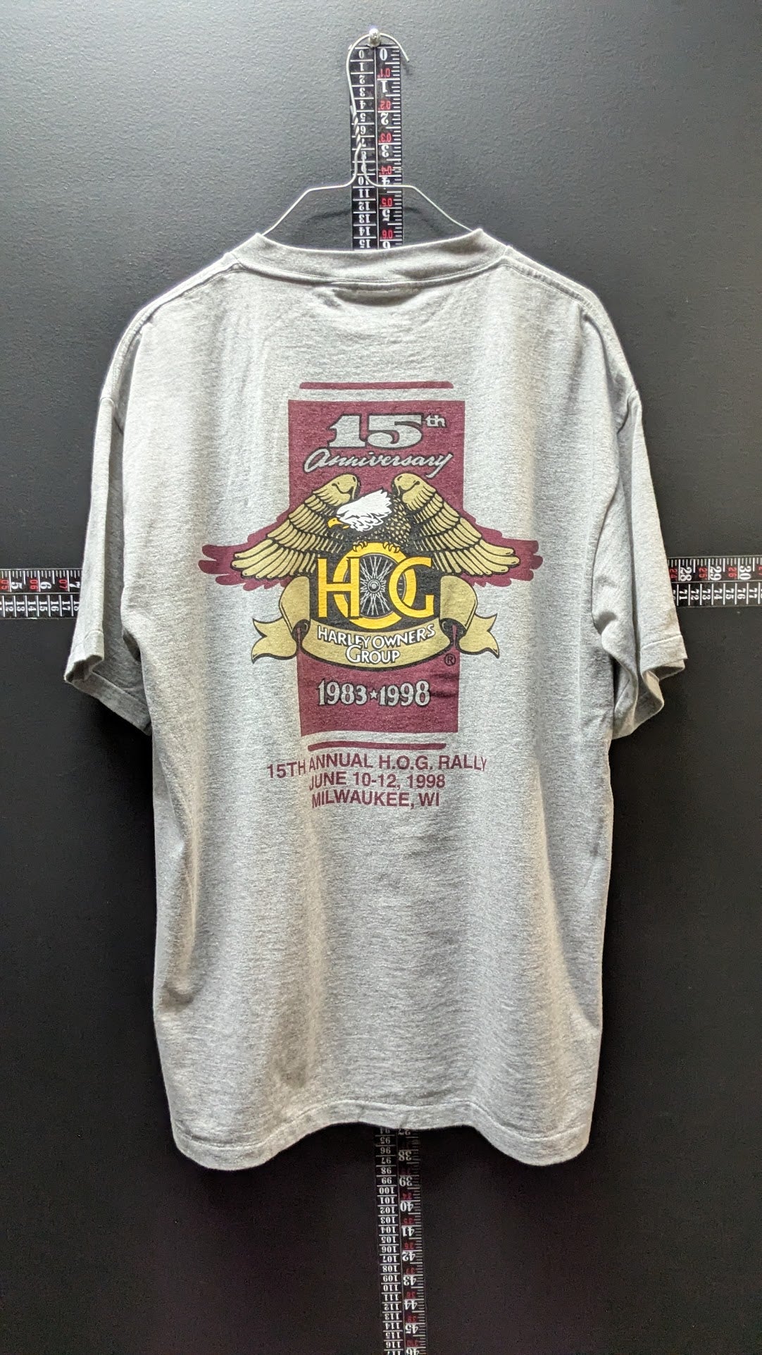 Vintage 1998 Harley-Davidson HOG 15th Anniversary Rally T-Shirt Men’s Large USA