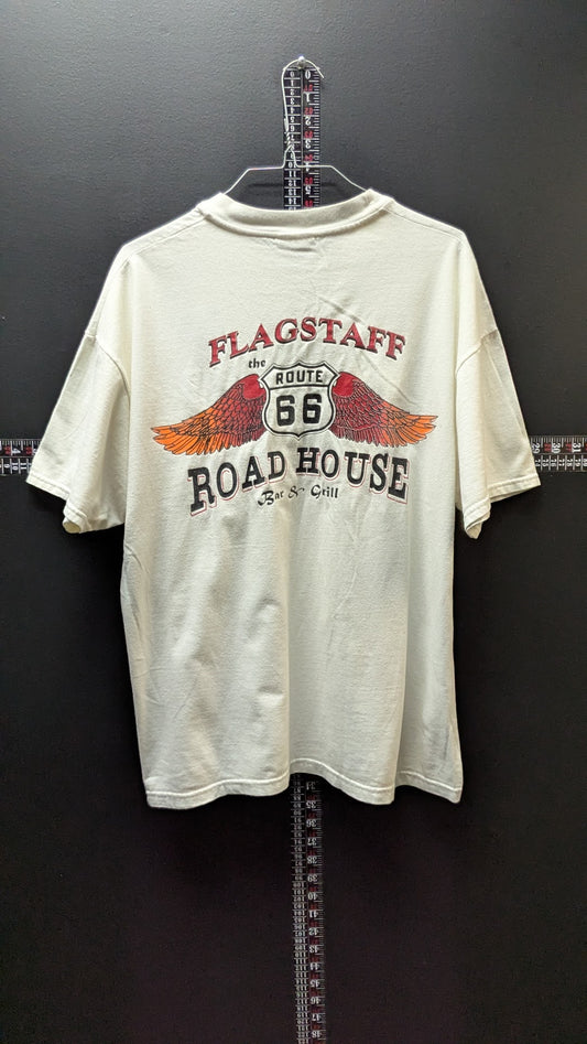 Vintage Flagstaff Route 66 Road House Bar & Grill T-Shirt Made USA
