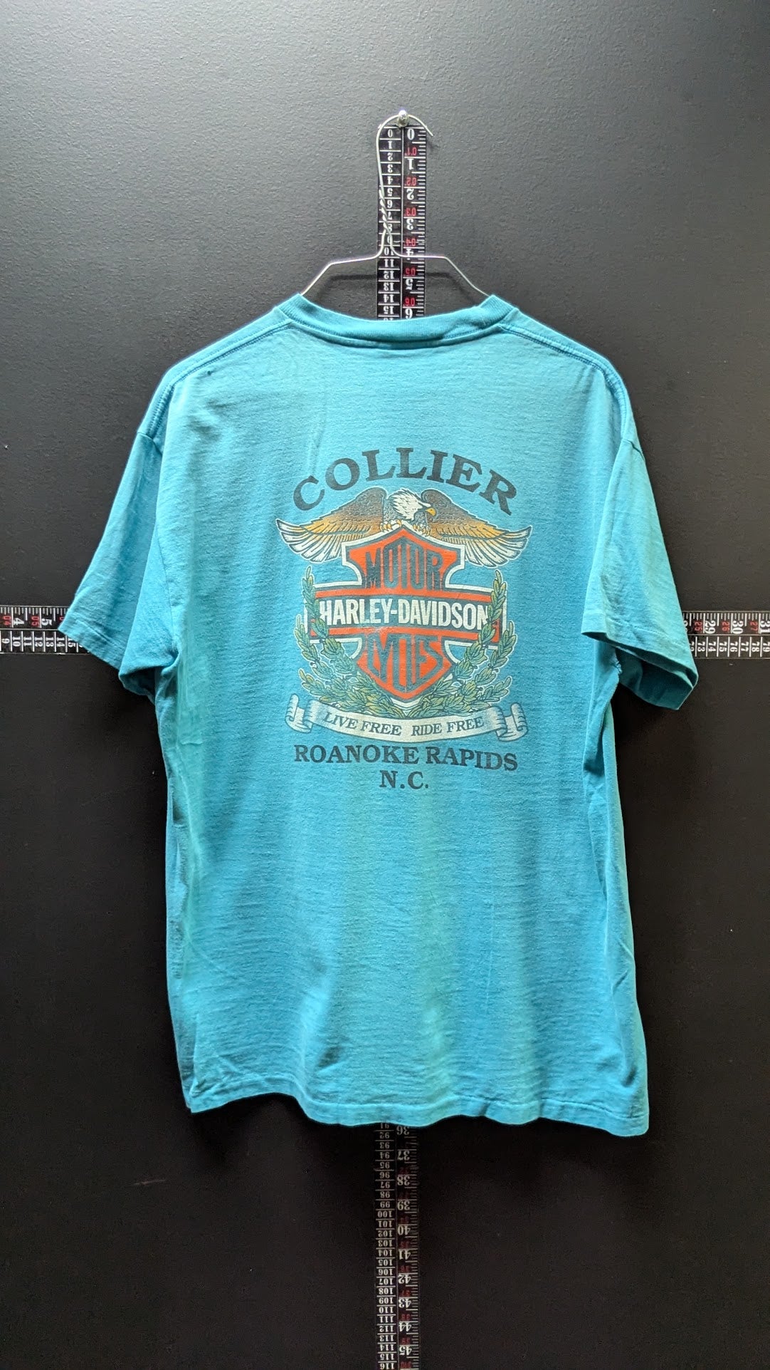 Vintage 1991 Harley-Davidson Pocket T-Shirt Men’s XL Teal Holoubek