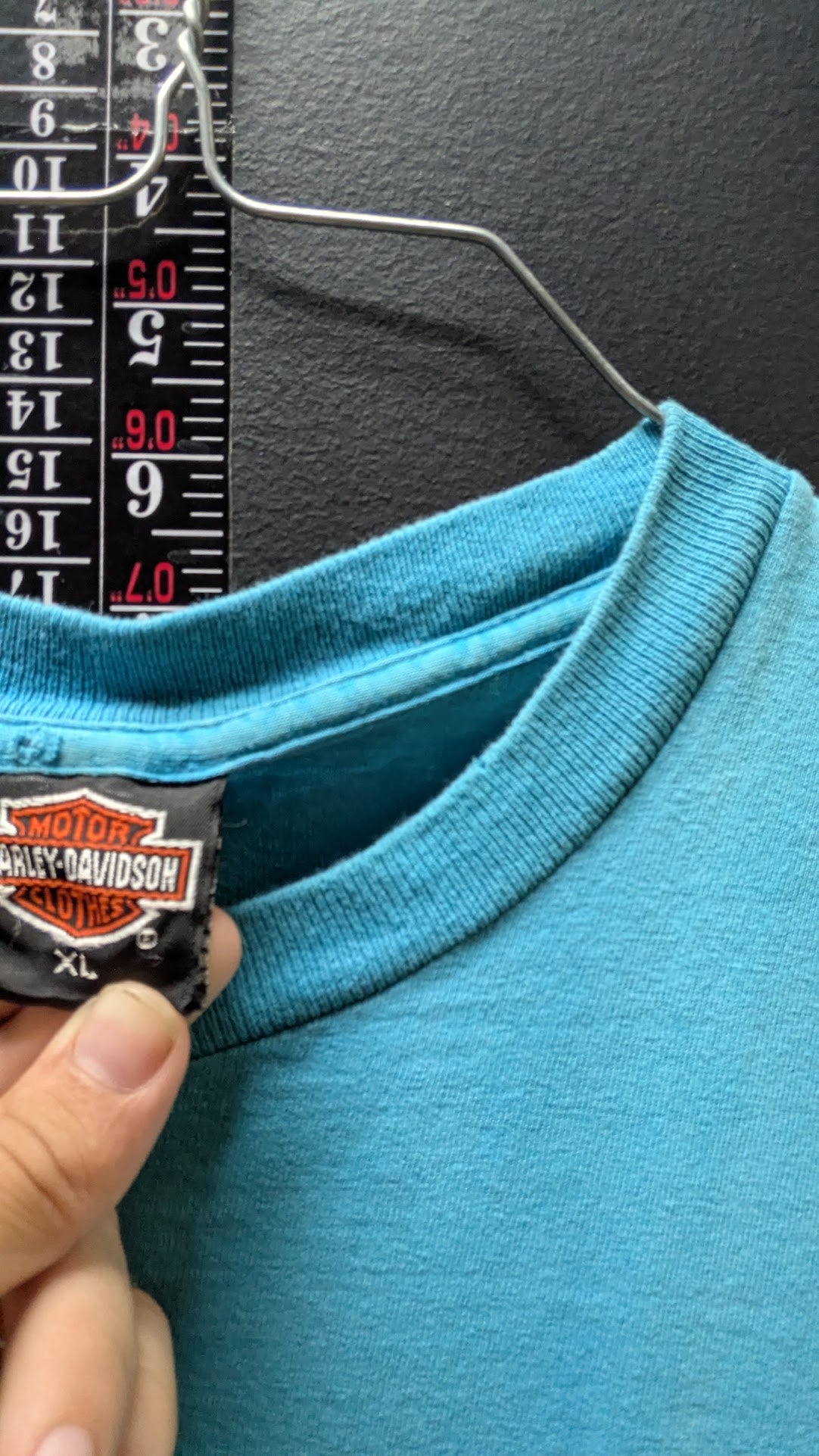 Vintage 1991 Harley-Davidson Pocket T-Shirt Men’s XL Teal Holoubek
