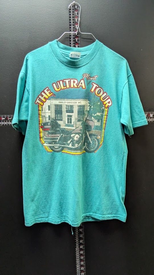 Vintage 1989 Large Harley-Davidson York PA Ultra Tour T-Shirt Single Stitch Open House