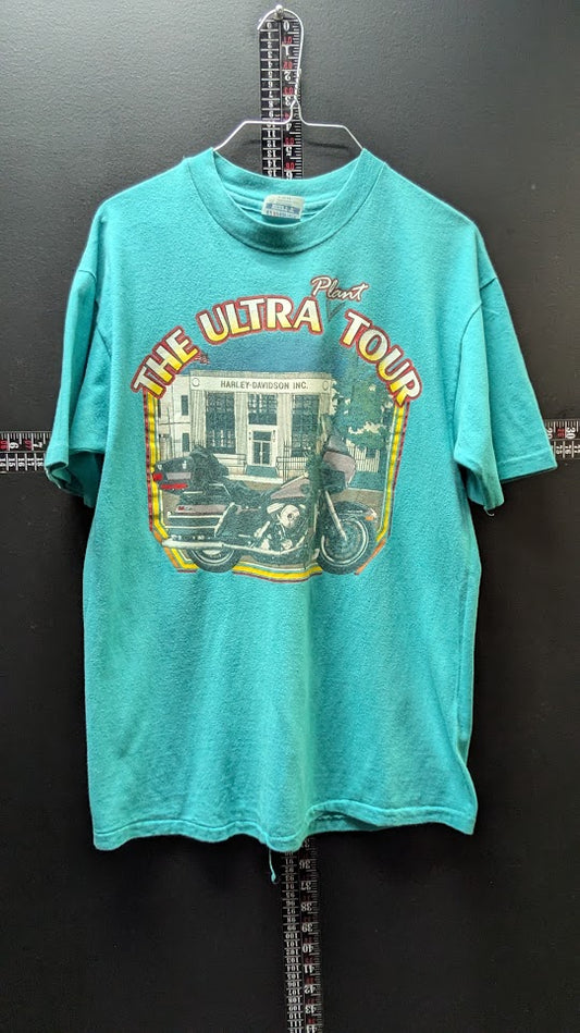 Vintage 1989 Large Harley-Davidson York PA Ultra Tour T-Shirt Single Stitch Open House