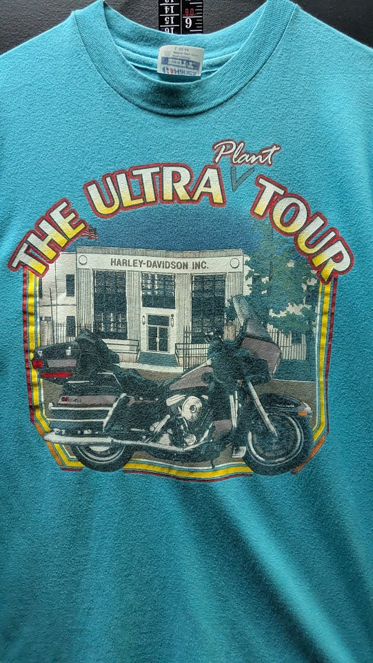 Vintage 1989 Large Harley-Davidson York PA Ultra Tour T-Shirt Single Stitch Open House