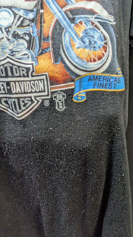 Vintage 1987 3D Emblem Harley-Davidson “The Eagle Has Landed” T-Shirt XL