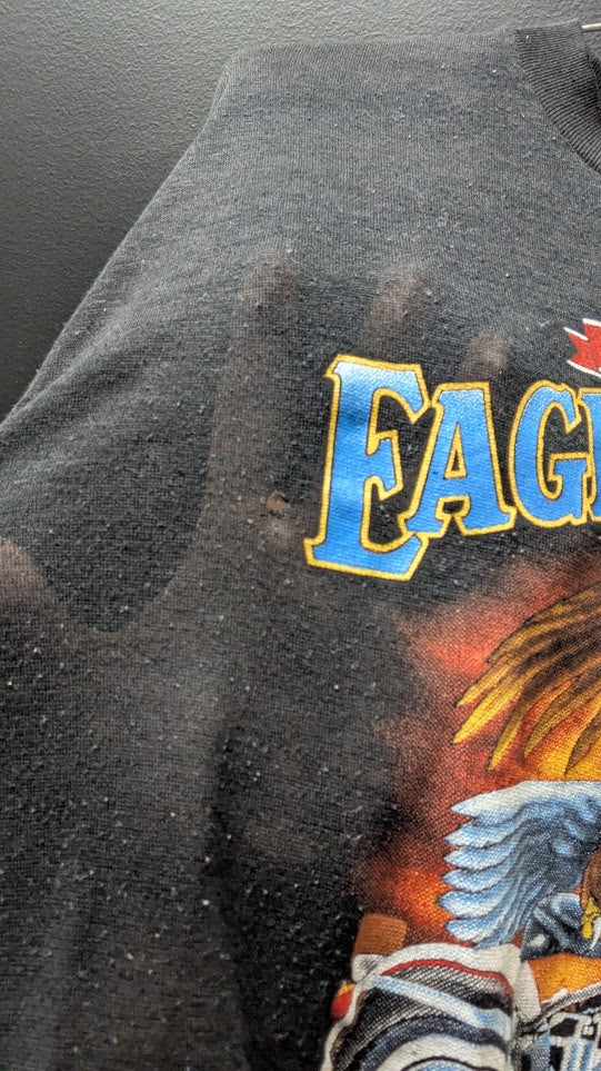Vintage 1987 3D Emblem Harley-Davidson “The Eagle Has Landed” T-Shirt XL