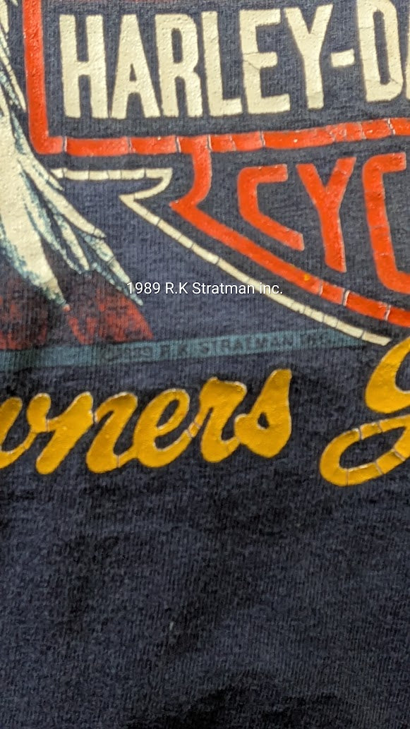 Vintage 1989 Harley-Davidson Great Lakes Rally Cleveland Ohio T-Shirt XL