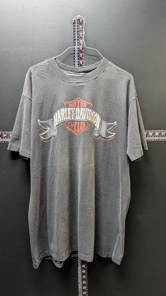 Vintage 1987 Harley-Davidson Bartels Los Angeles T-Shirt Men’s XL Black Double Sided