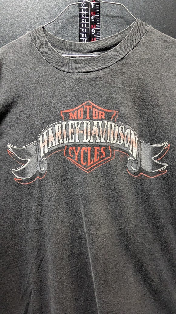 Vintage 1987 Harley-Davidson Bartels Los Angeles T-Shirt Men’s XL Black Double Sided
