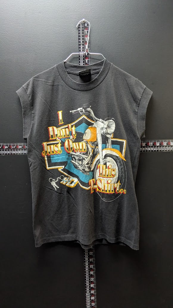 Vintage 1990 Harley-Davidson T-Shirt Men’s Medium Cutoff R.K. Stratman Collier NC