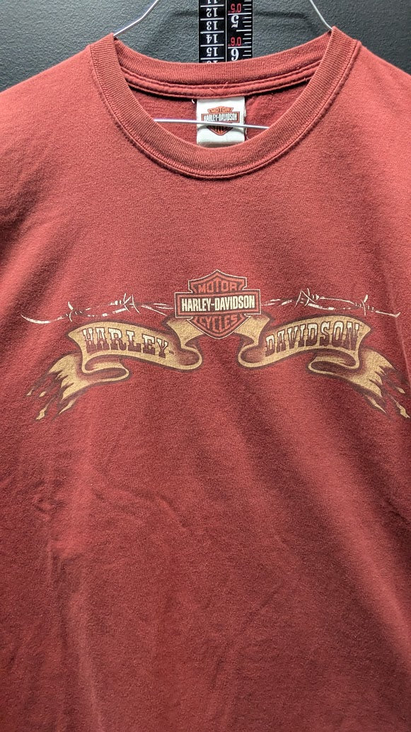 2008 Harley-Davidson T-Shirt Men’s XL Springfield Ohio Motorcycle Red Double Sided