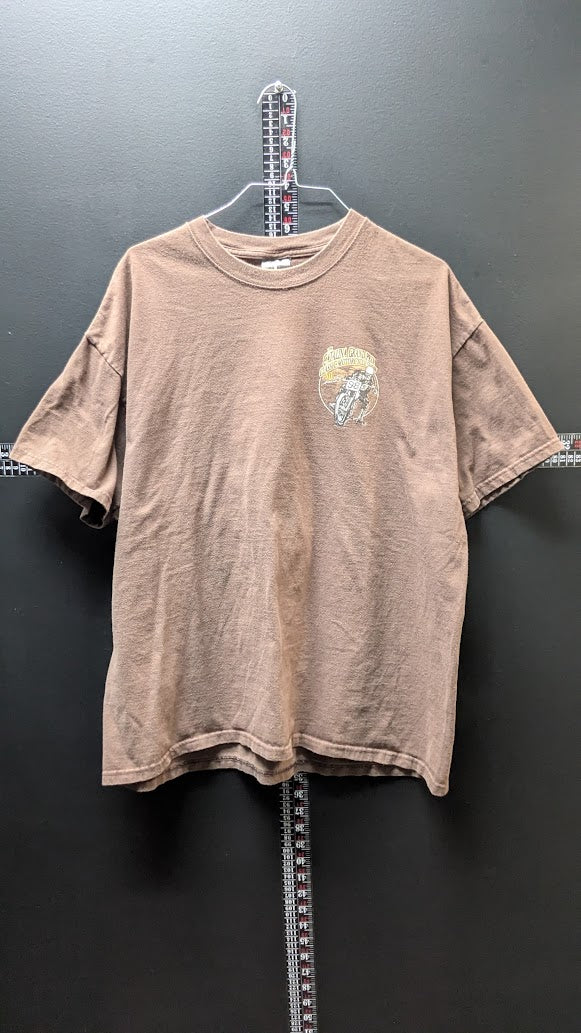 2008 Catalina Grand Prix 50th Anniversary Classic Motorcycle Show T-Shirt XL Brown
