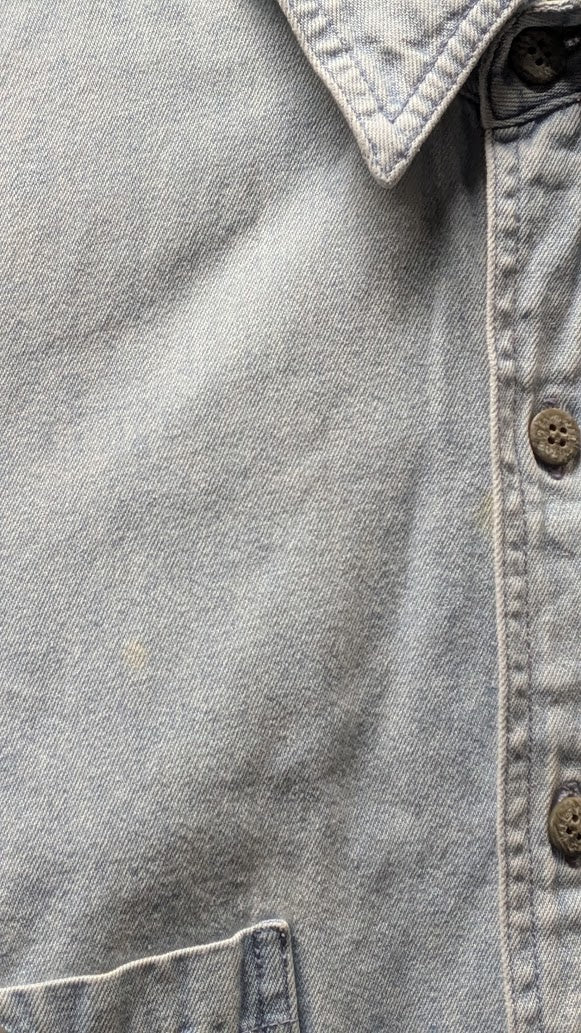 Vintage Harley-Davidson An American Legend Denim Shirt L Light Wash 90s