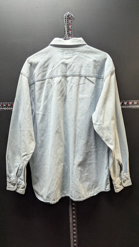 Vintage Harley-Davidson An American Legend Denim Shirt L Light Wash 90s