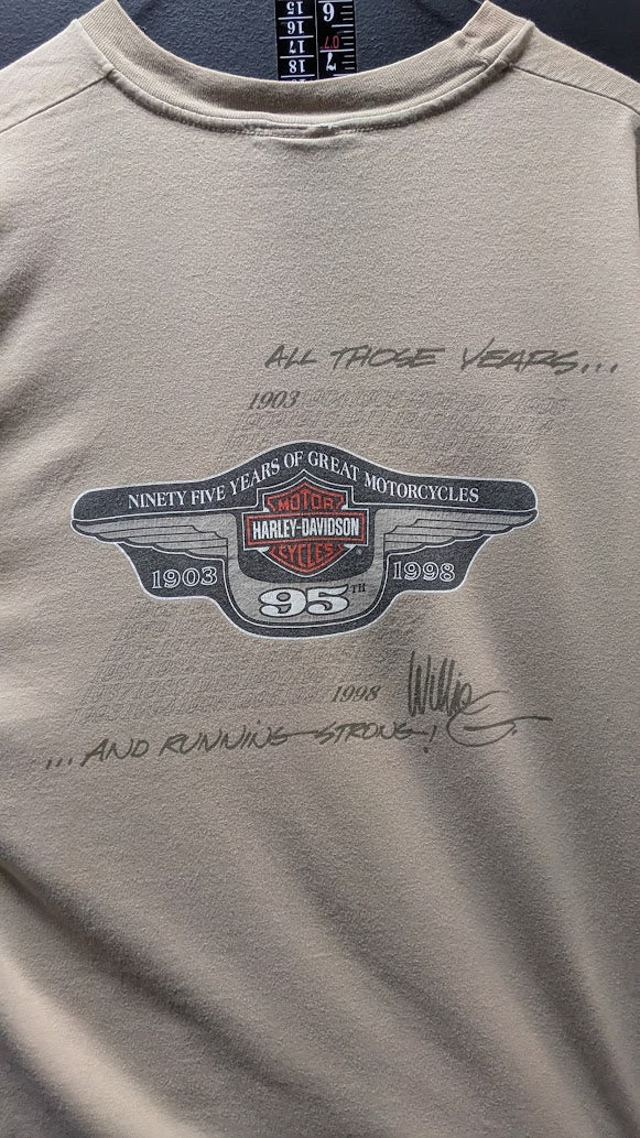 Vintage 1998 Harley-Davidson 95th Anniversary XL T-Shirt – USA Made