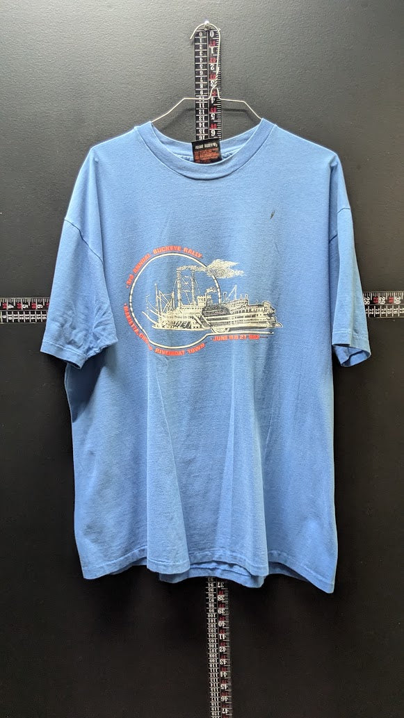 Vintage 1992 Harley-Davidson Buckeye Rally T-Shirt XXL – Marietta, Ohio Riverboat Town