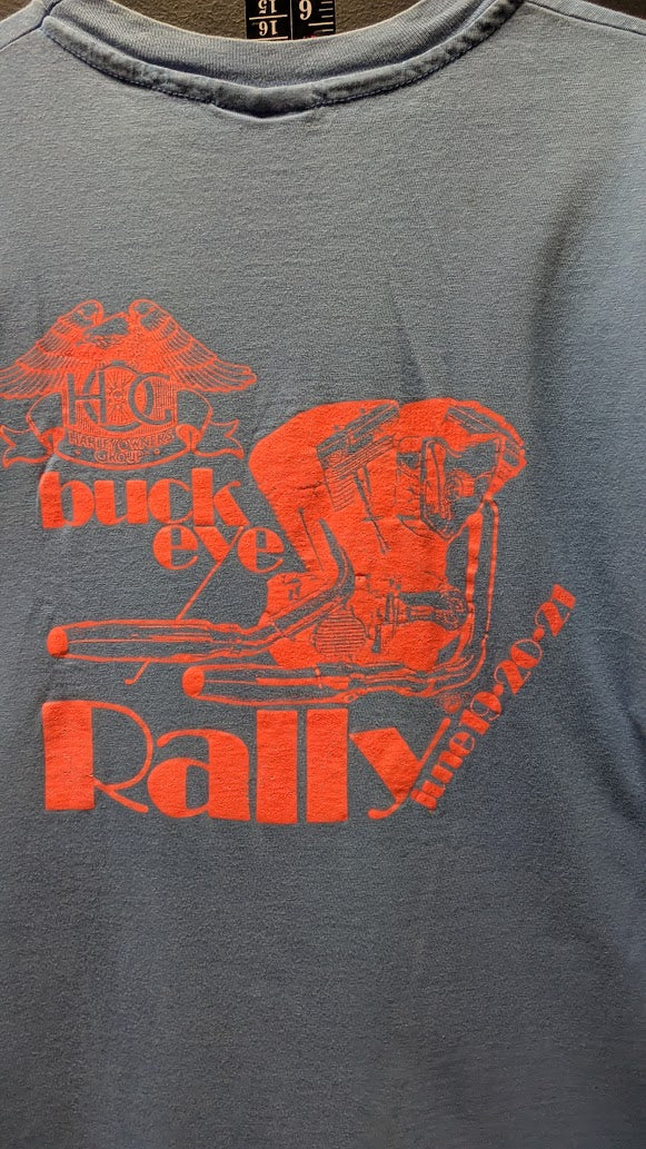 Vintage 1992 Harley-Davidson Buckeye Rally T-Shirt XXL – Marietta, Ohio Riverboat Town