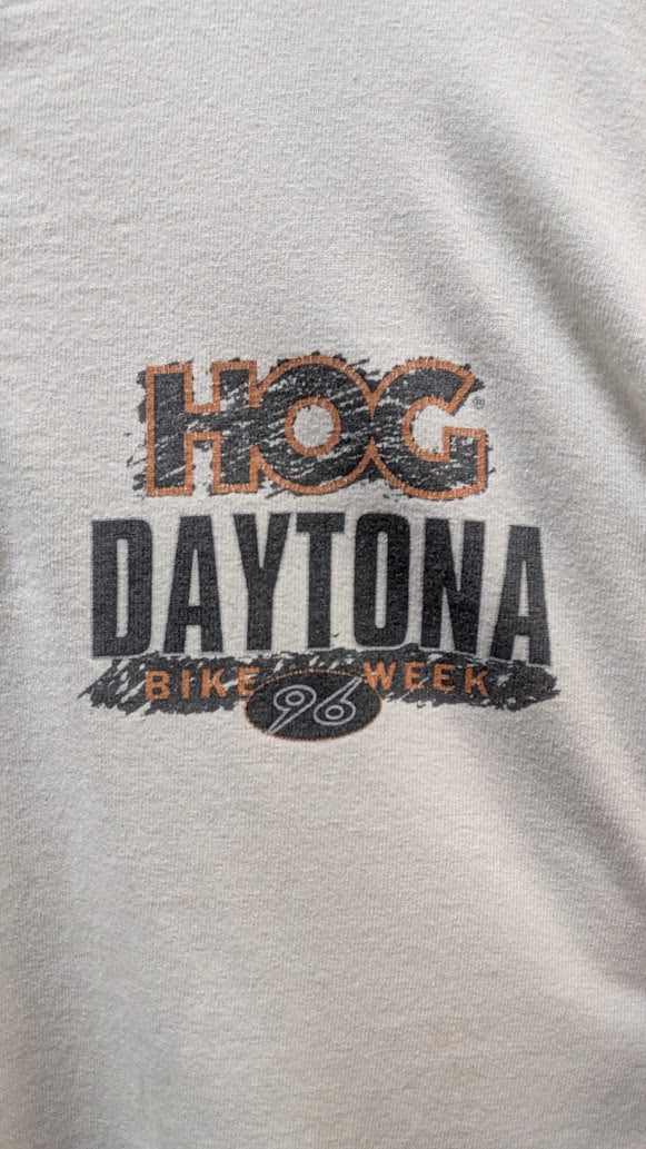 Vintage Harley-Davidson HOG Daytona Bike Week Henley Shirt Men’s XL USA Long Sleeve