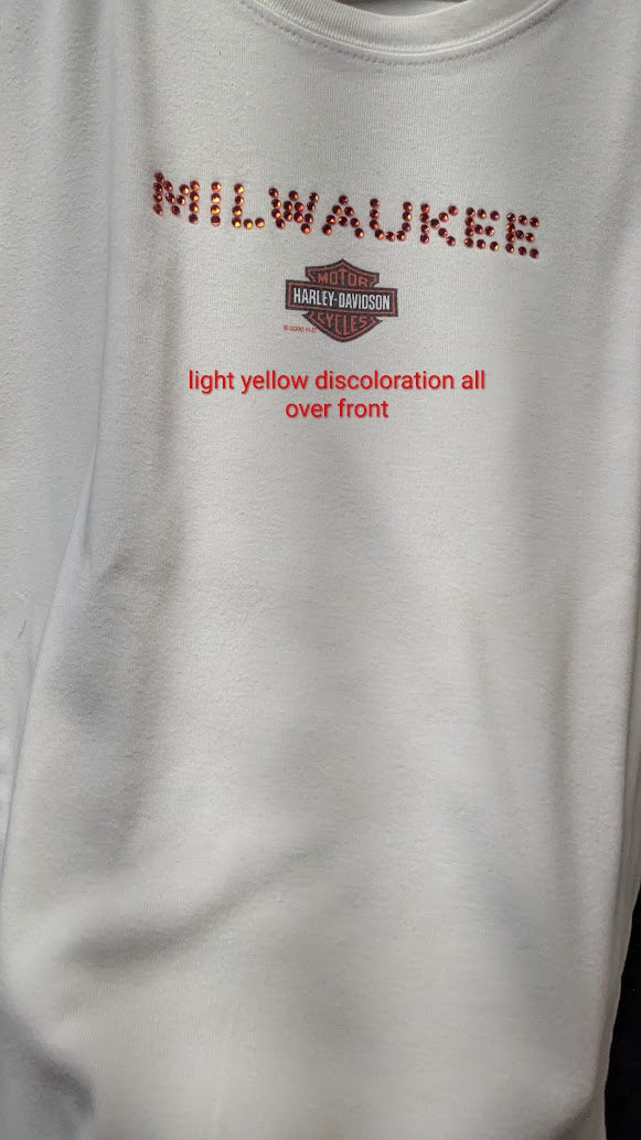 Harley-Davidson Milwaukee Women’s XL Rhinestone Sleeveless Shirt House of Harley