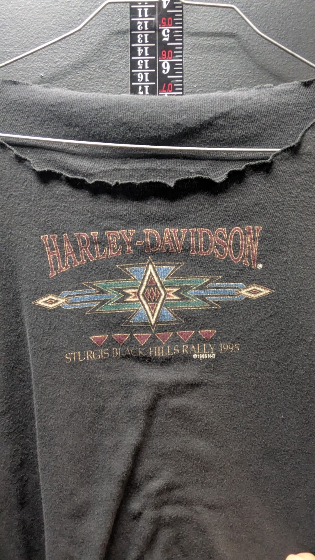 Vintage 1995 Harley-Davidson Sturgis Black Hills Rally Shirt XL Cropped