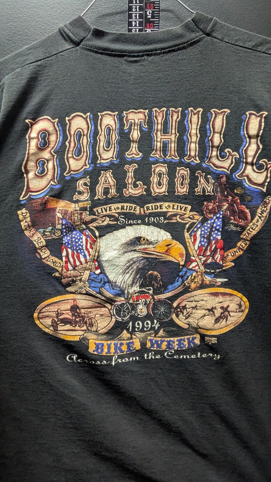 Vintage 1994 Harley-Davidson Boothill Saloon Daytona Bike Week T-Shirt XL USA