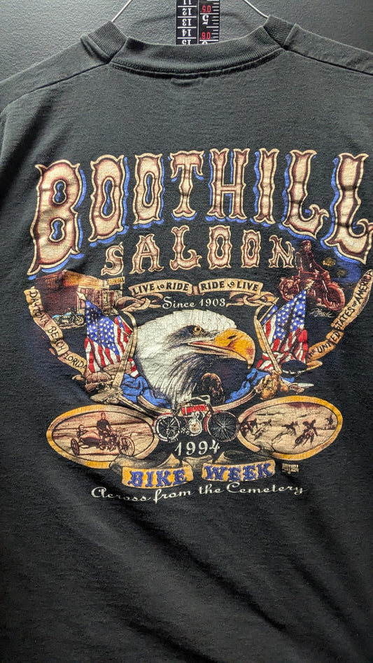 Vintage 1994 Harley-Davidson Boothill Saloon Daytona Bike Week T-Shirt XL USA