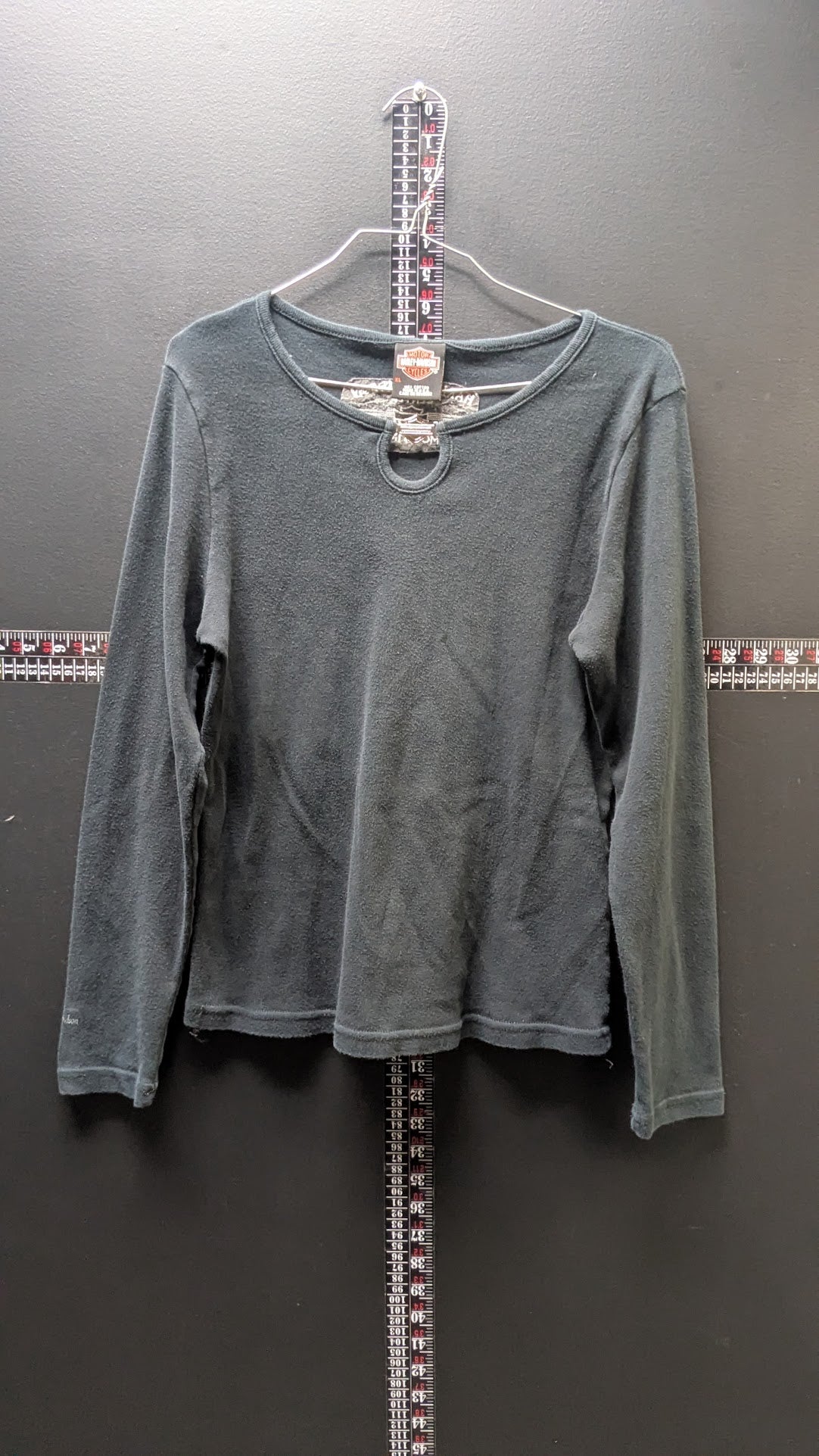 Harley-Davidson Women’s XL Black Long Sleeve Keyhole Shirt Richmond Indiana USA