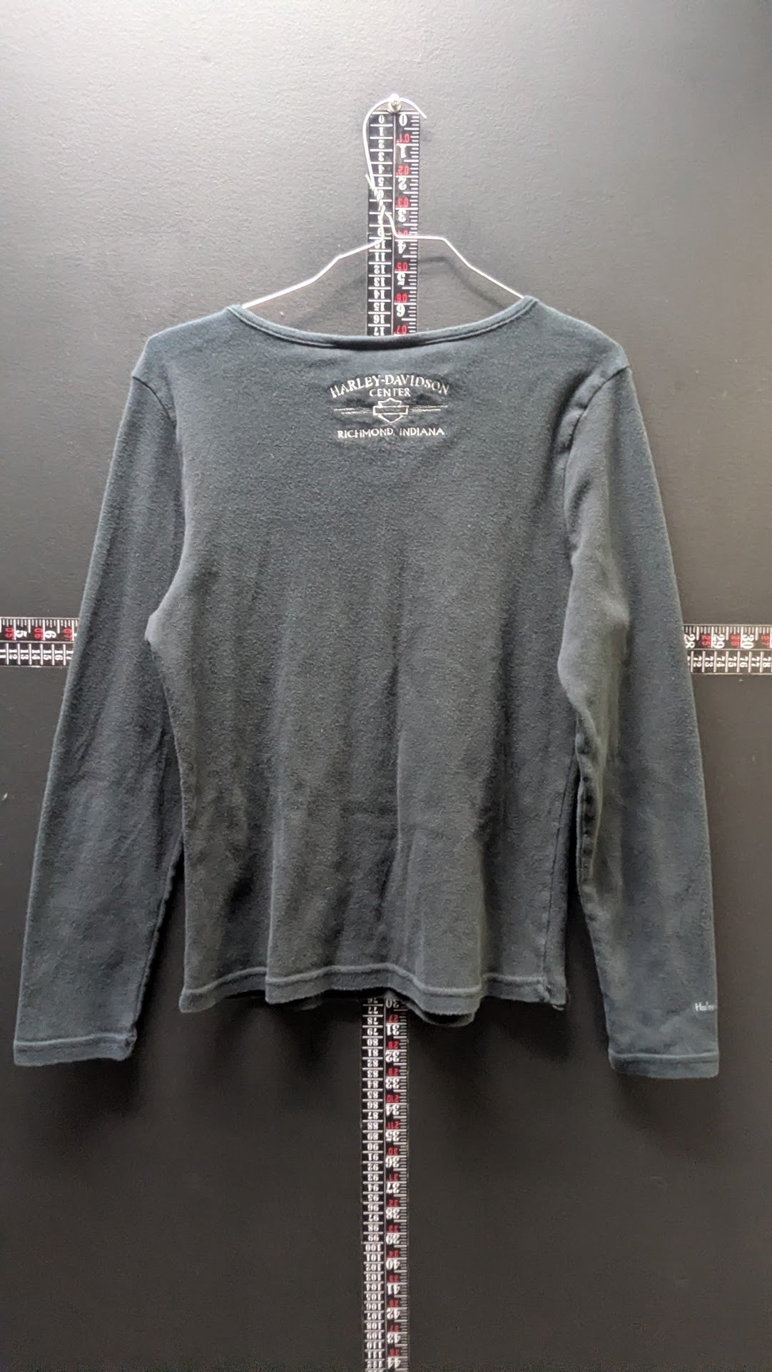 Harley-Davidson Women’s XL Black Long Sleeve Keyhole Shirt Richmond Indiana USA