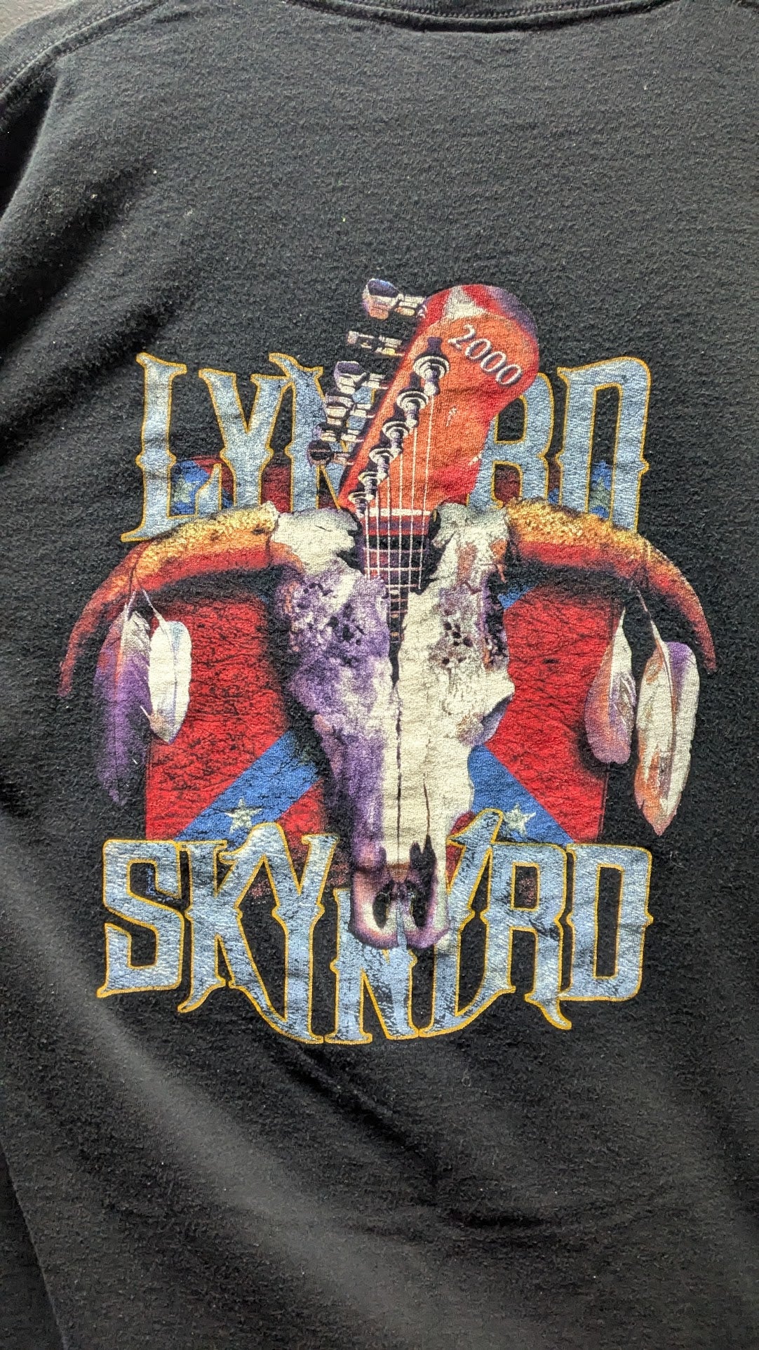 Vintage 1999 Lynyrd Skynyrd T-Shirt Men’s Large Black Double Sided All Sport