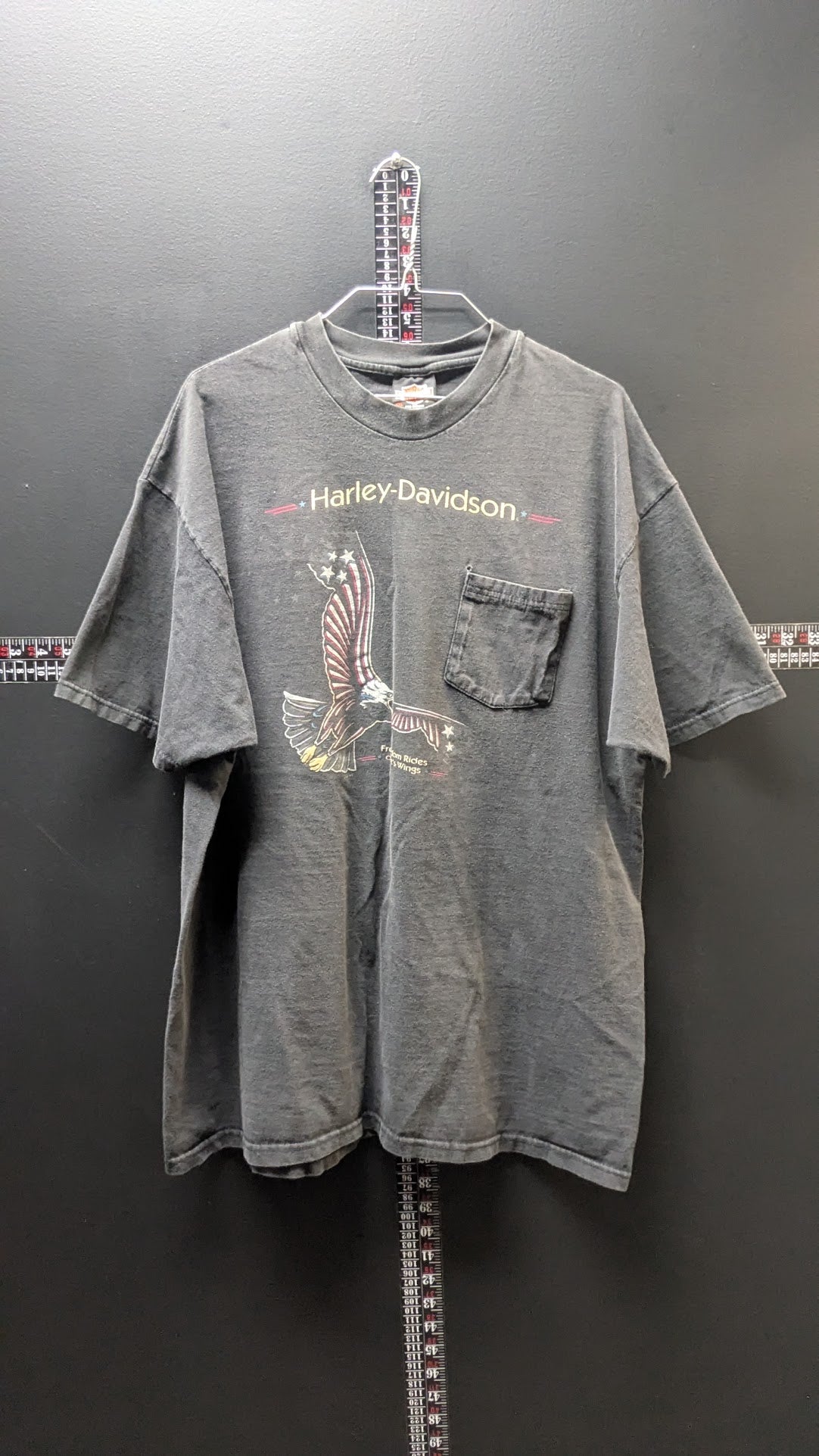 Vintage Harley-Davidson Eagle Pocket T-Shirt Men’s XXL Black Honolulu Hawaii