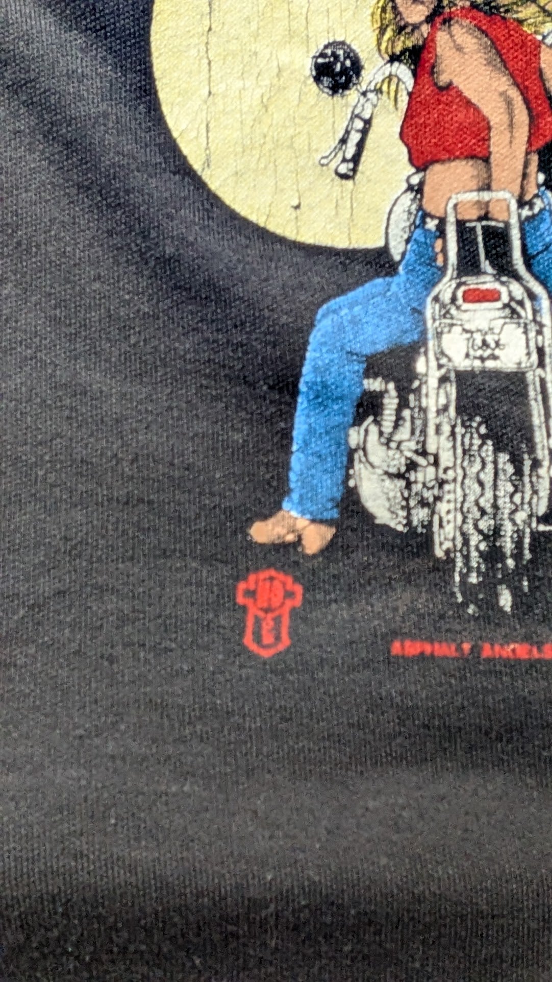 Vintage 1987 Harley Women Asphalt Angels 3d Emblem Women’s Large