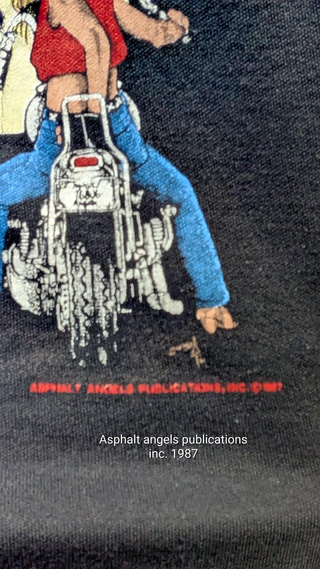 Vintage 1987 Harley Women Asphalt Angels 3d Emblem Women’s Large