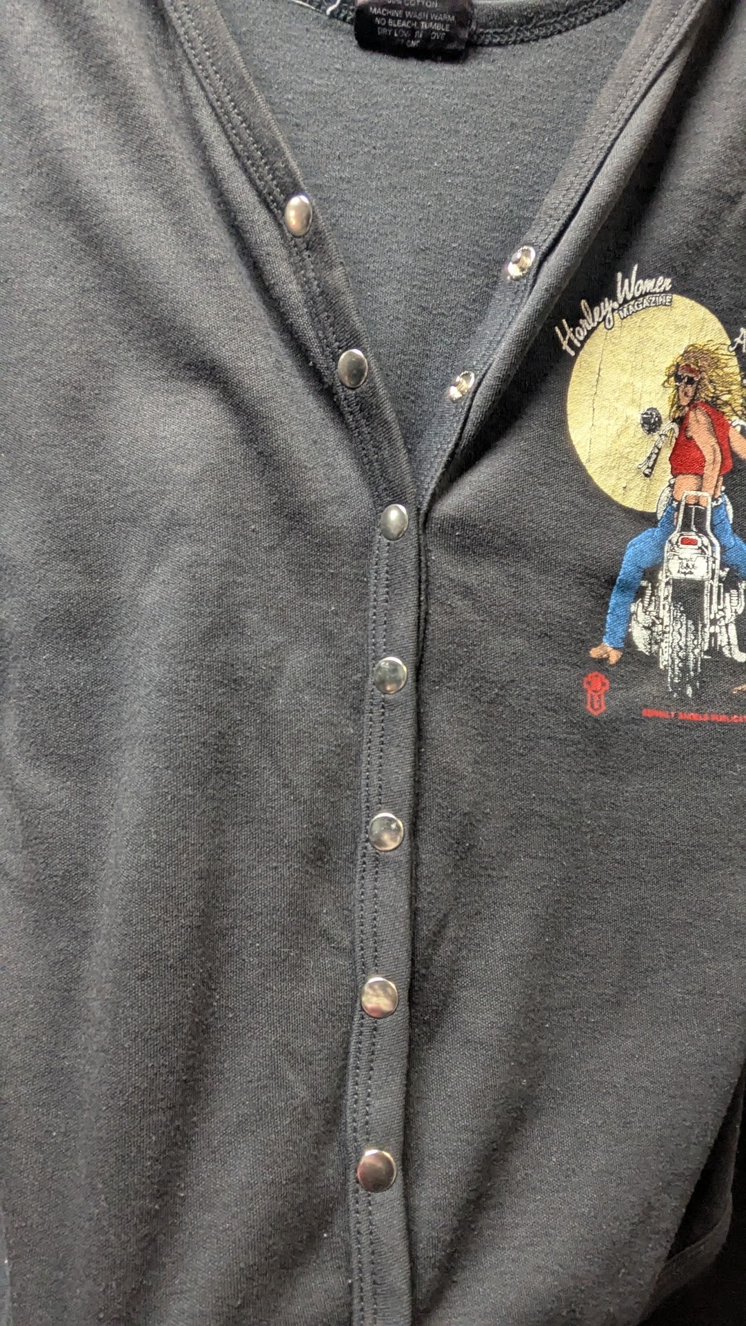 Vintage 1987 Harley Women Asphalt Angels 3d Emblem Women’s Large