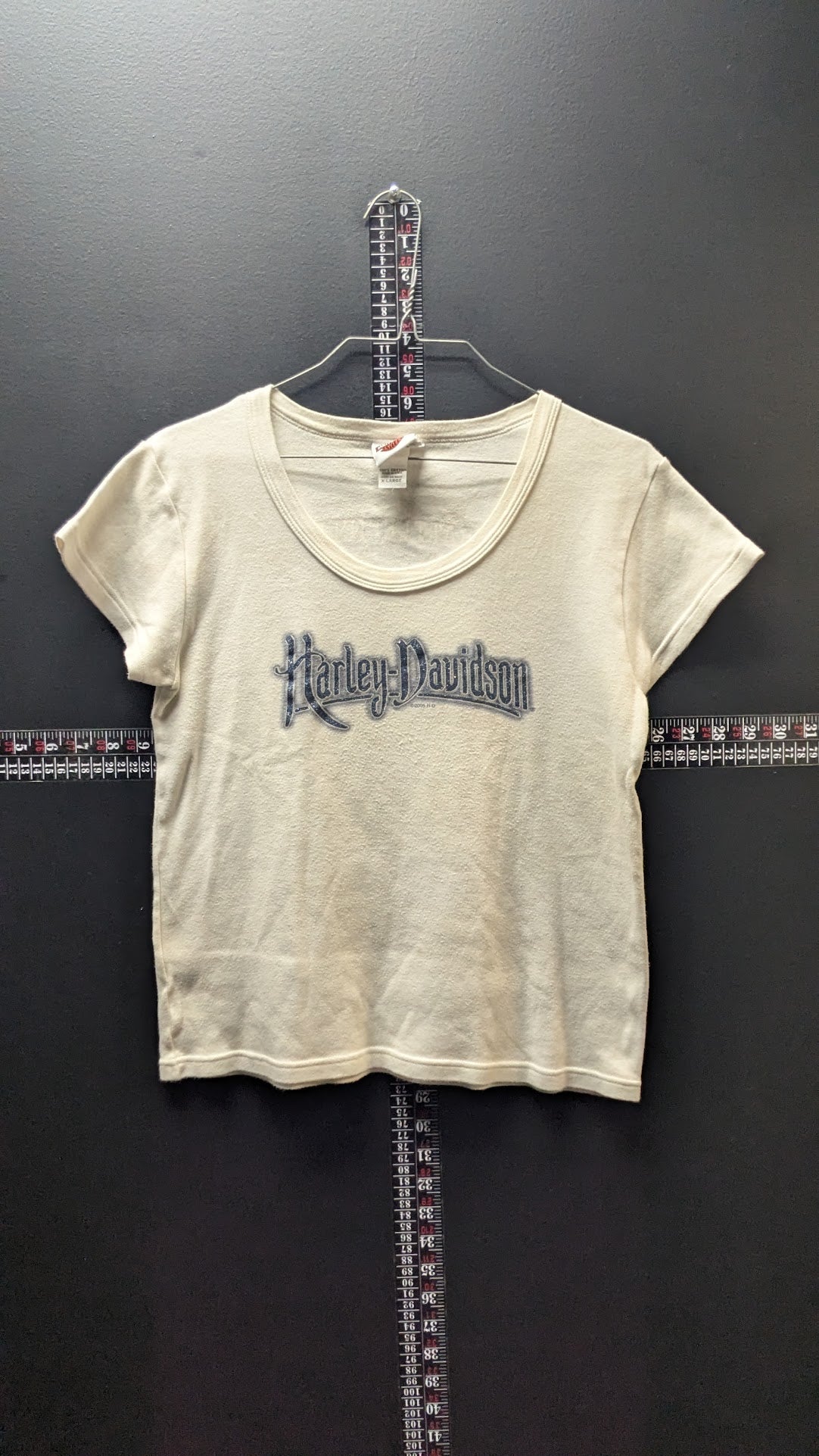 2005 Harley-Davidson Battlefield Gettysburg Women’s XL T-Shirt Cream Double Sided