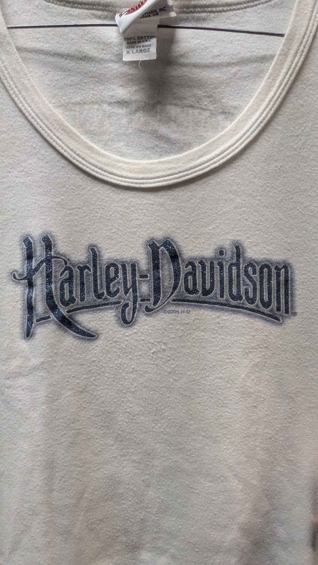 2005 Harley-Davidson Battlefield Gettysburg Women’s XL T-Shirt Cream Double Sided