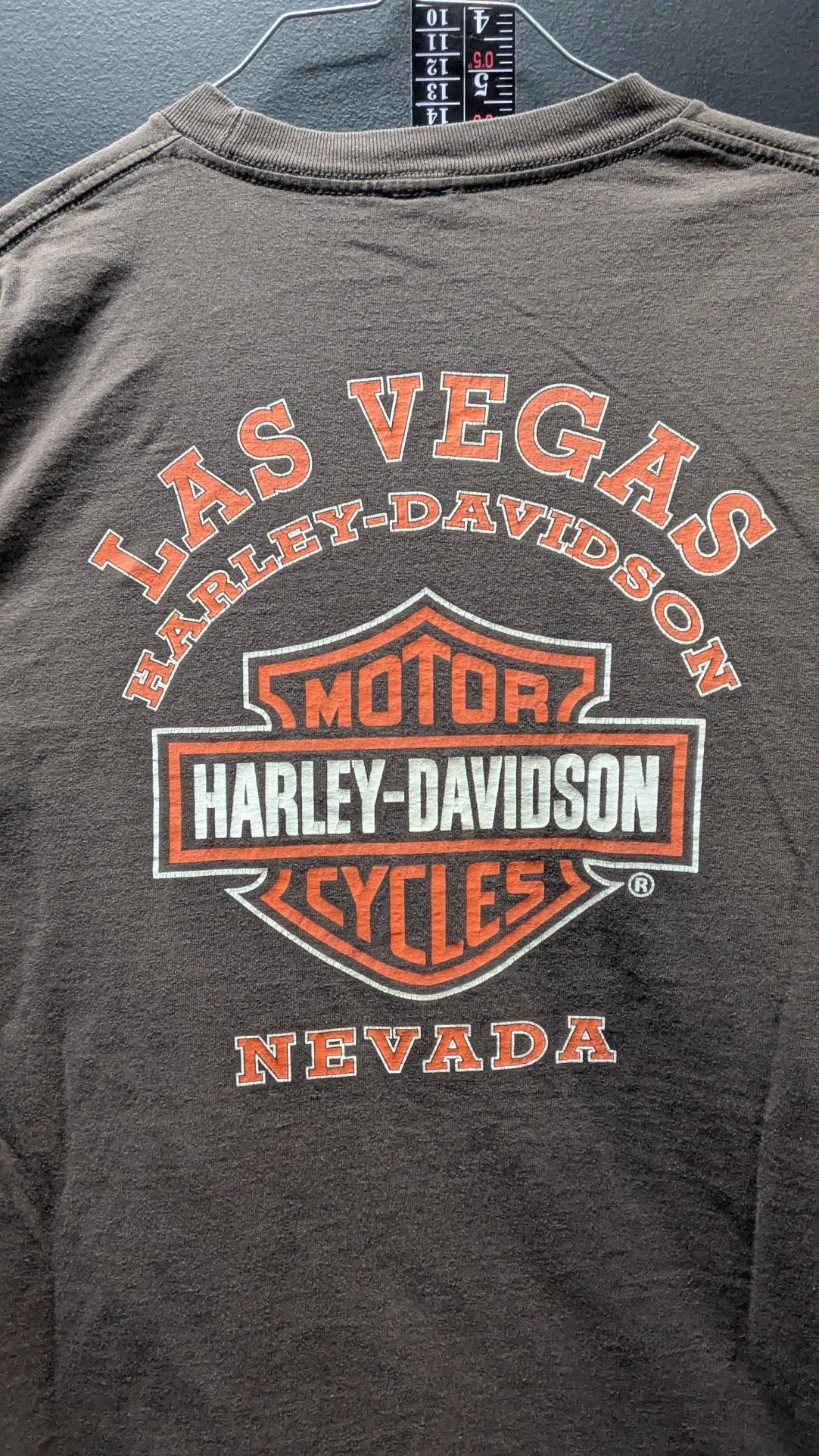 Vintage Y2K Harley-Davidson Las Vegas Motorcycling T-Shirt Men’s XL Brown USA