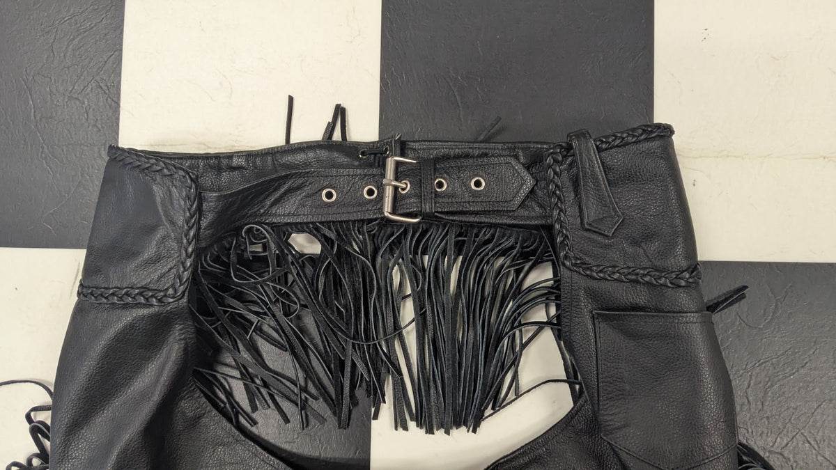 Vintage Leather Gallery Leather Fringe Chaps – Size L