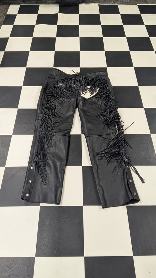 Vintage Leather Gallery Leather Fringe Chaps – Size L