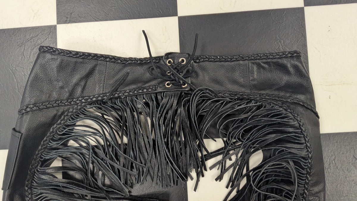 Vintage Leather Gallery Leather Fringe Chaps – Size L